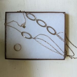 Silpada sterling silver circle necklace and ring